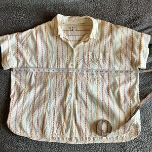 100% cotton embroidered Madewell button down | Size L | EUC